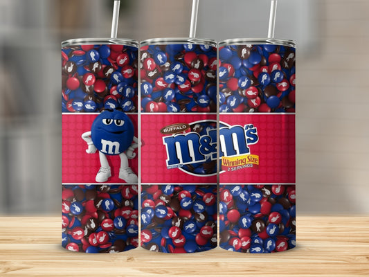 Buffalo Bills Winning Size M&M's Design Pattern Tumblers