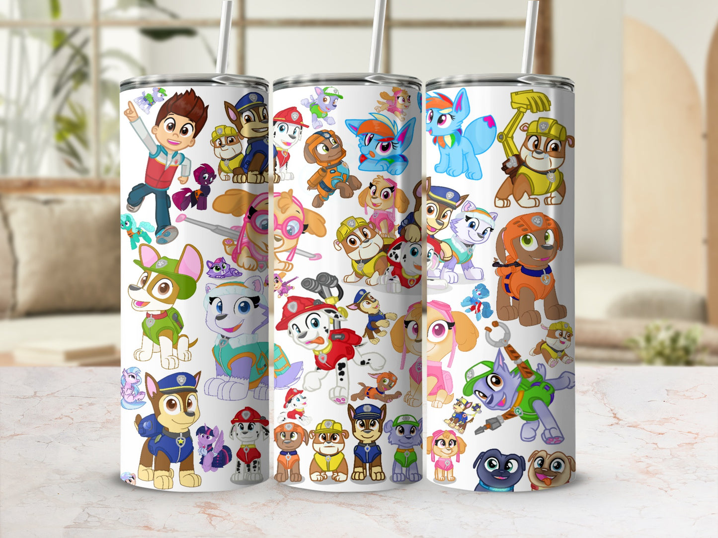 Colorful Cartoon Characters Design Tumbler product