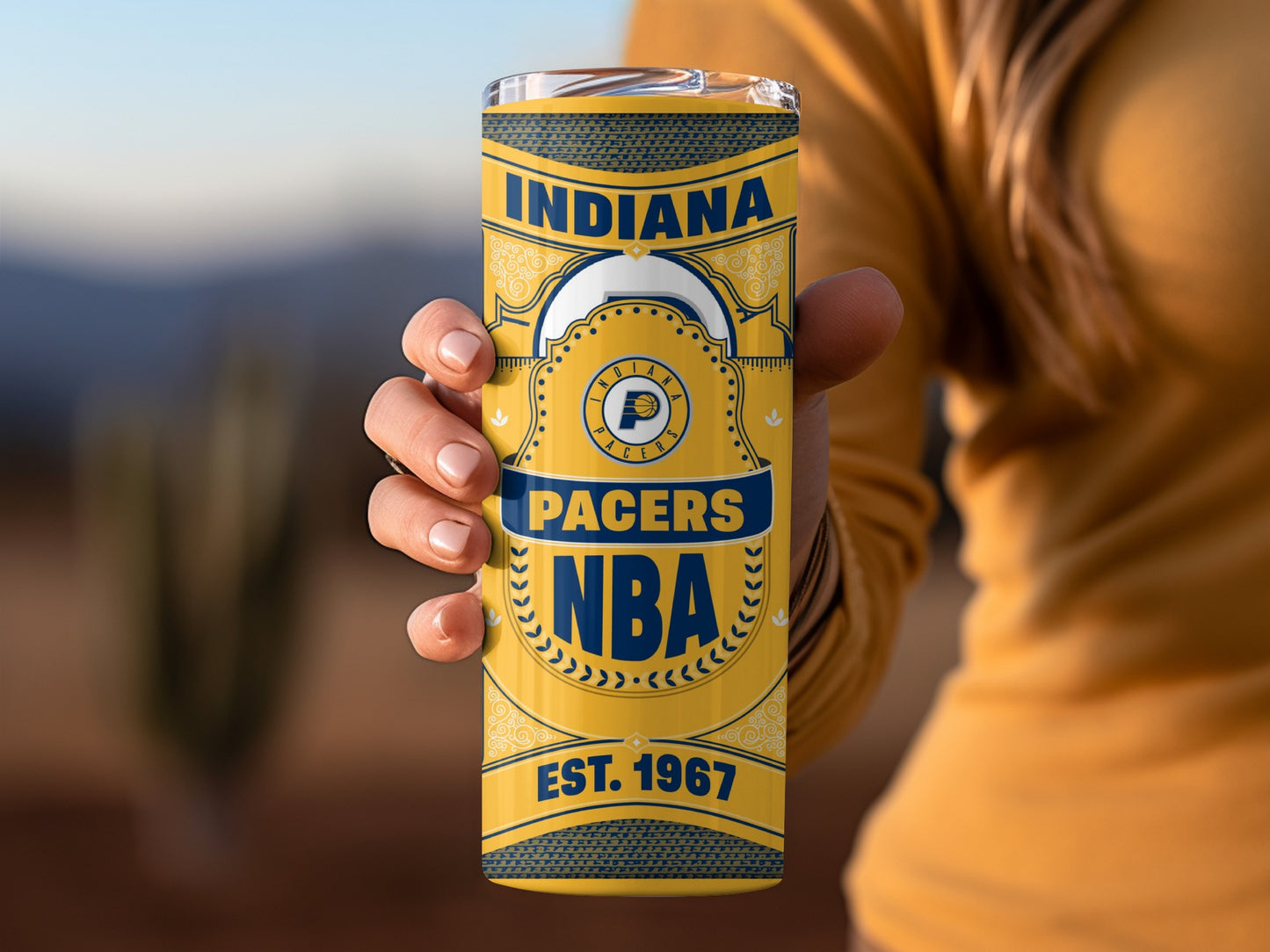 Indiana Pacers NBA Established 1967 Emblem Tumbler
