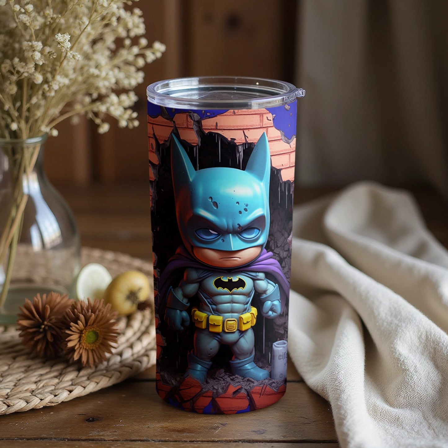 Superhero Tumbler with Cool Character Design