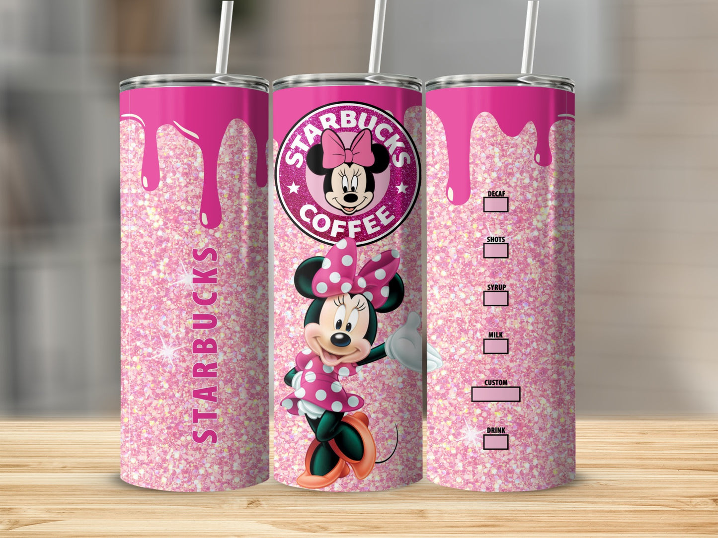 Minnie Mouse Starbucks Glittery Tumbler Cup Product