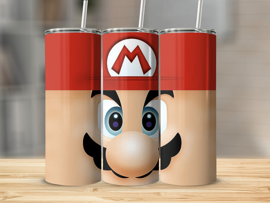 Cartoon Plumber Character Face Insulated Tumbler