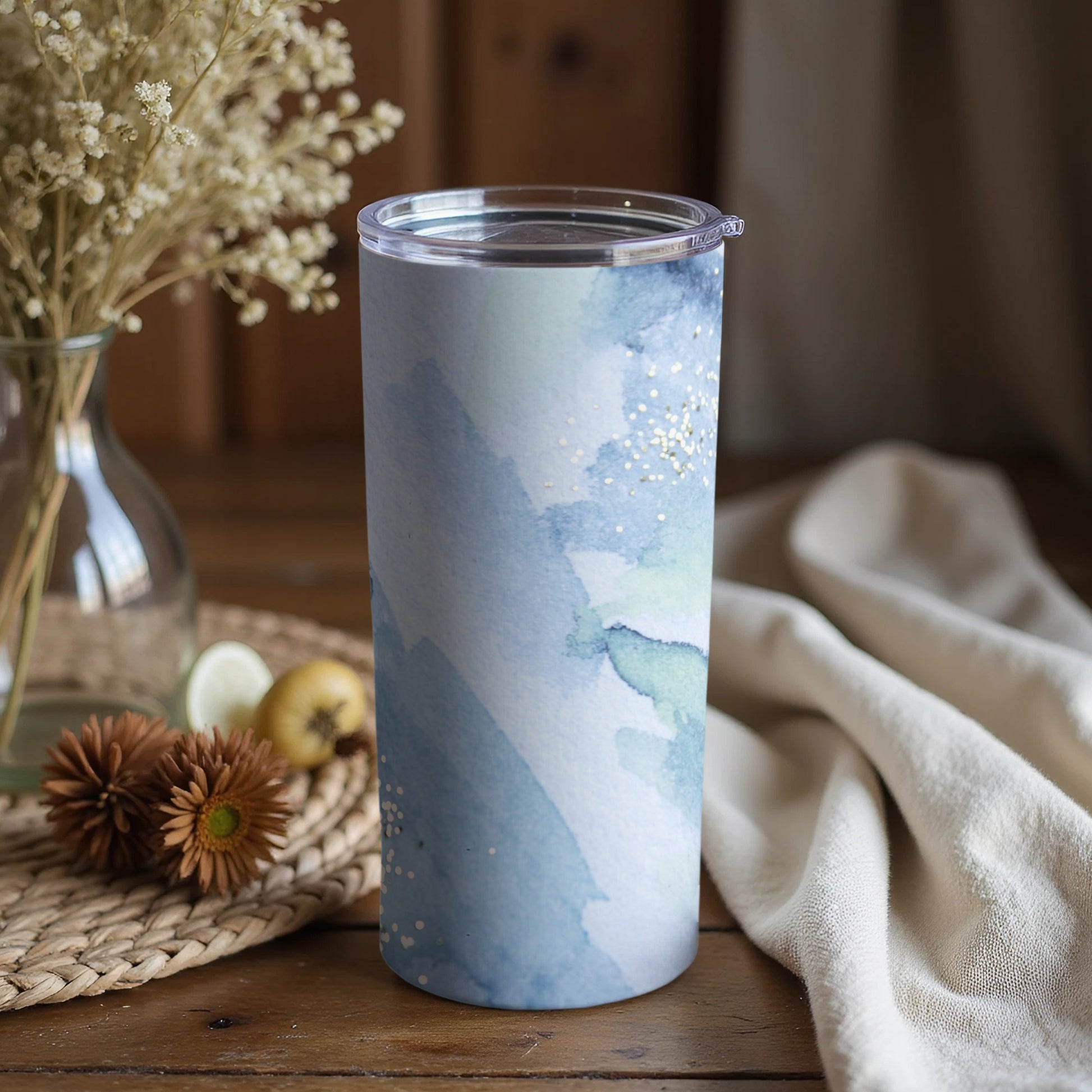 Watercolor Abstract Design Tall Insulated Cup
