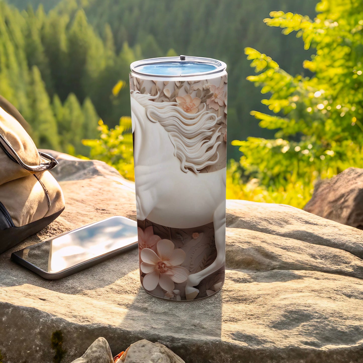 Enchanting Unicorn Floral Sculpted Design product type
Tumbler, Unicorn, Floral, Mythical, Fantasy, Elegant, Sculpted, Blossom, Nature, Outdoor, Drinkware, Beverage, Travel, Art, White, Pink, Serene, Unique, Gift, Enchanting