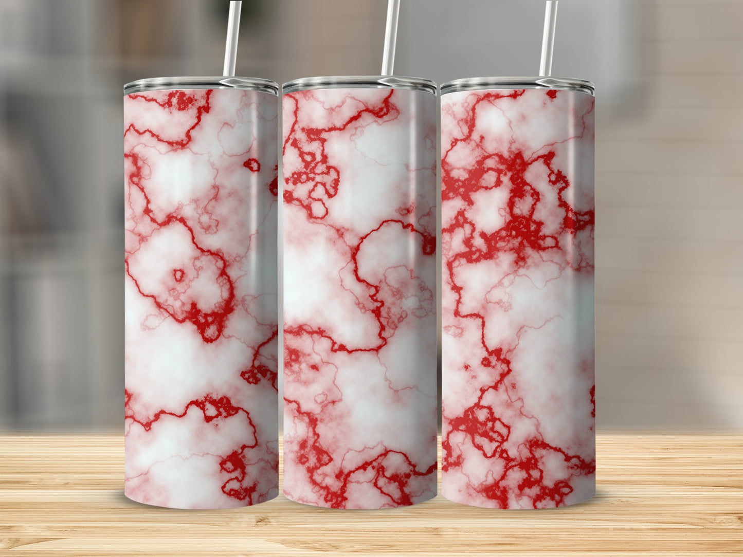 Red White Marble Swirl Design Tapered Tumbler product type