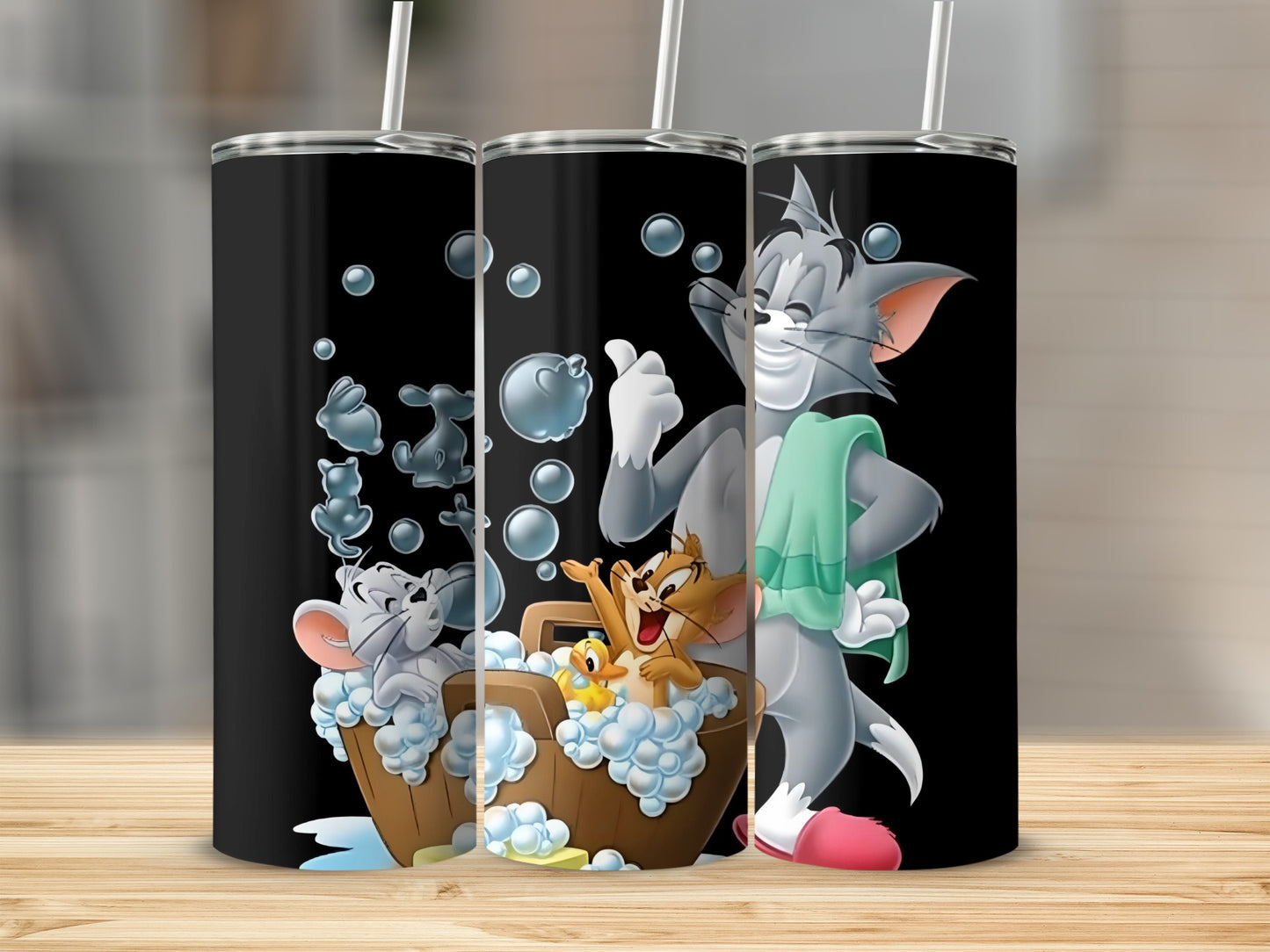 Tom and Jerry Fun Bath Scene Travel Cup