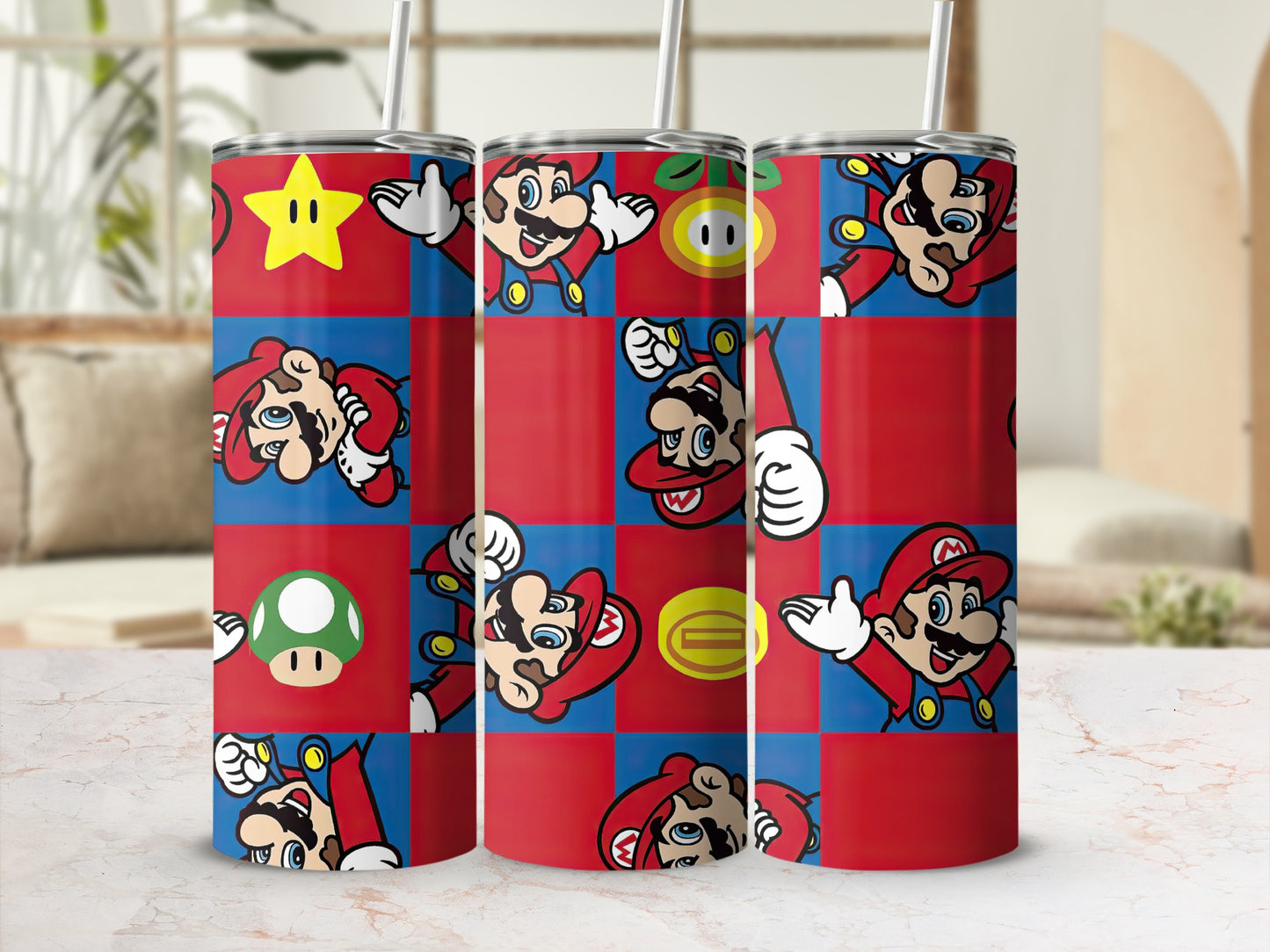 Colorful Cartoon Hero Themed Insulated Tumbler