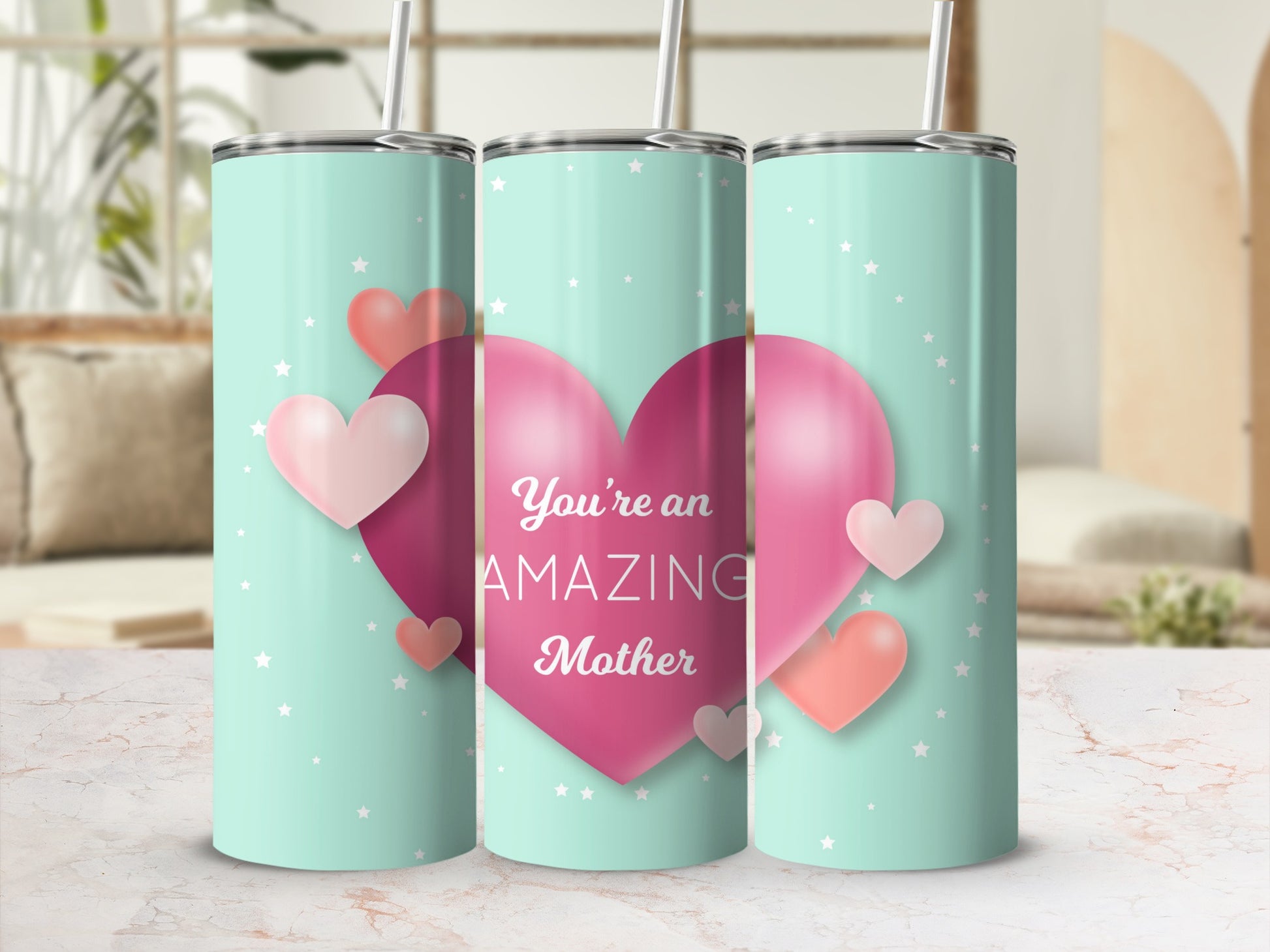 You're An Amazing Mother Heart Design Tumbler