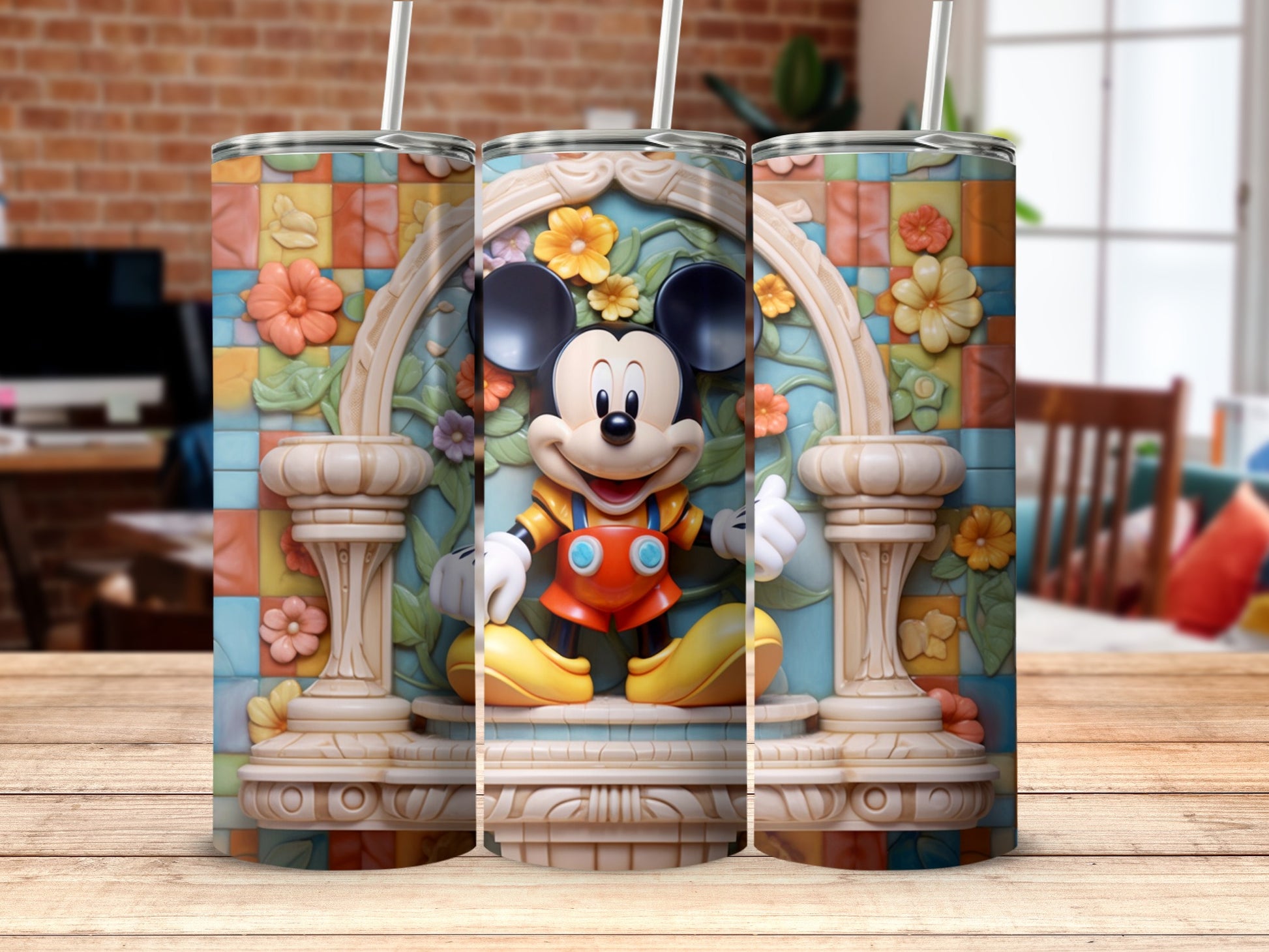 Decorative Mickey Mouse Ceramic Inspired Tumbler