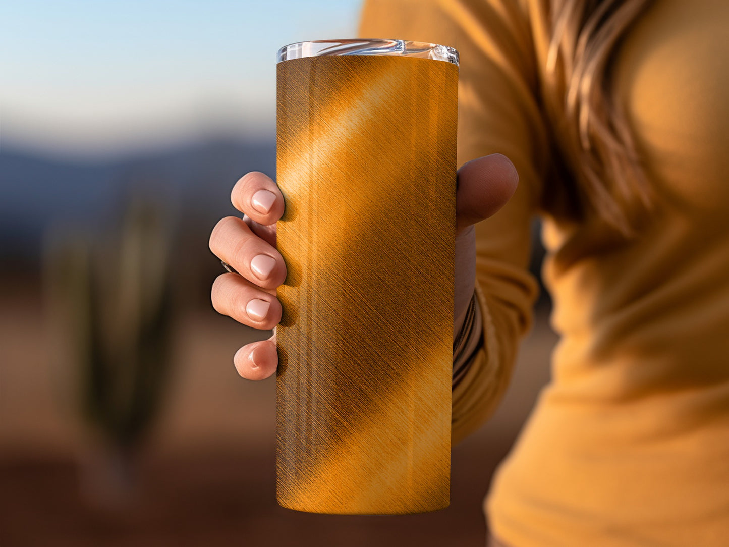 Orange Texture Line Gradient Background Image for Sublimation Tumblers