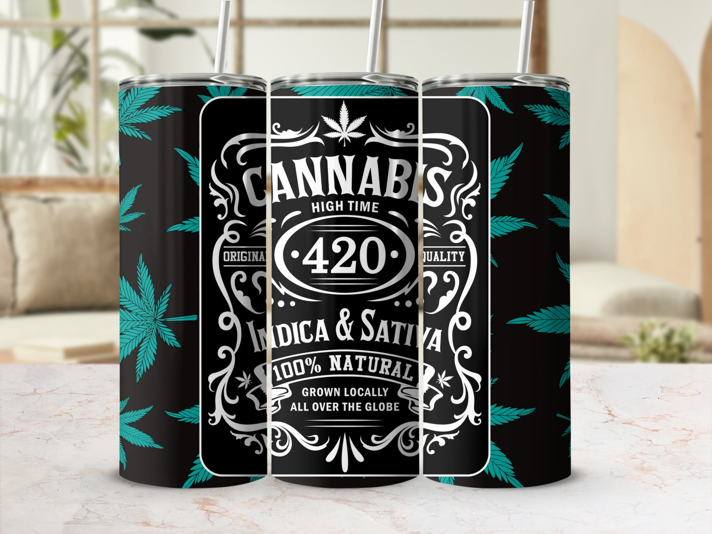 Cannabis High Time 420 Indica Sativa stainless steel cup