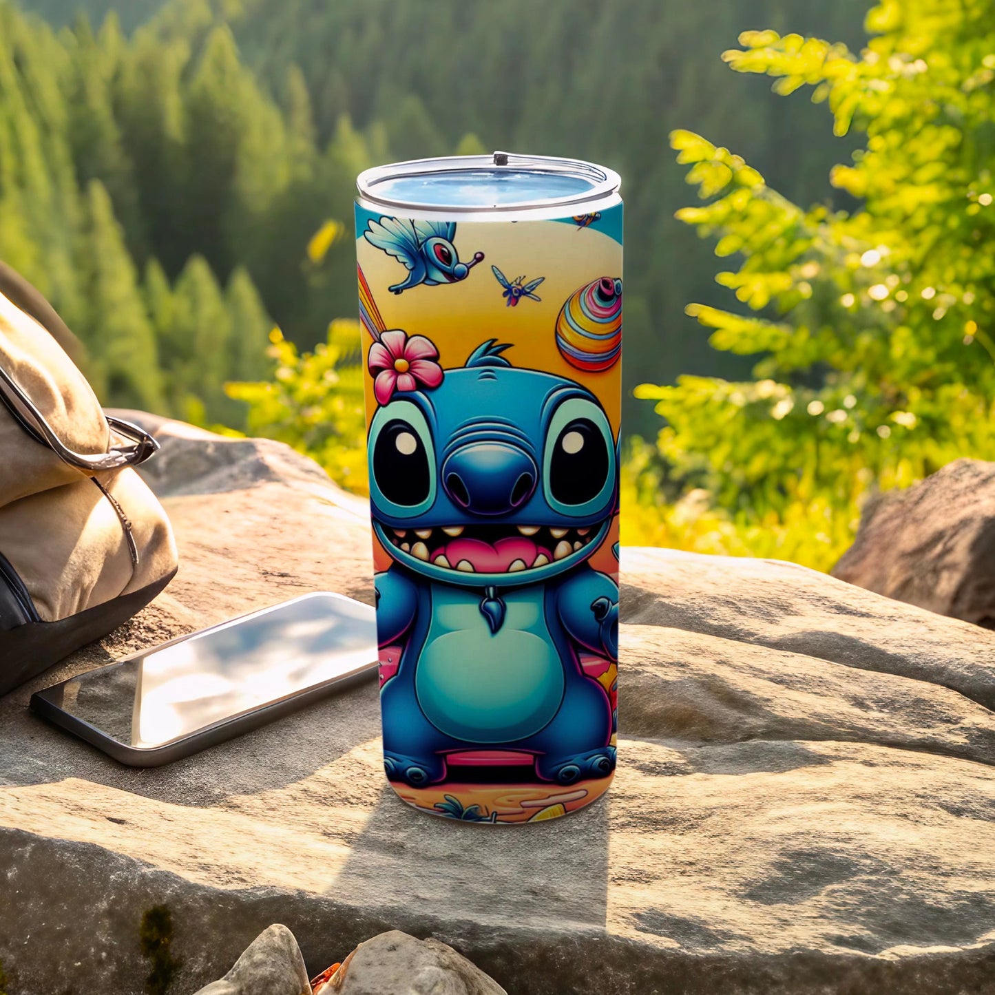 Colorful Cartoon Character Design Travel Tumbler