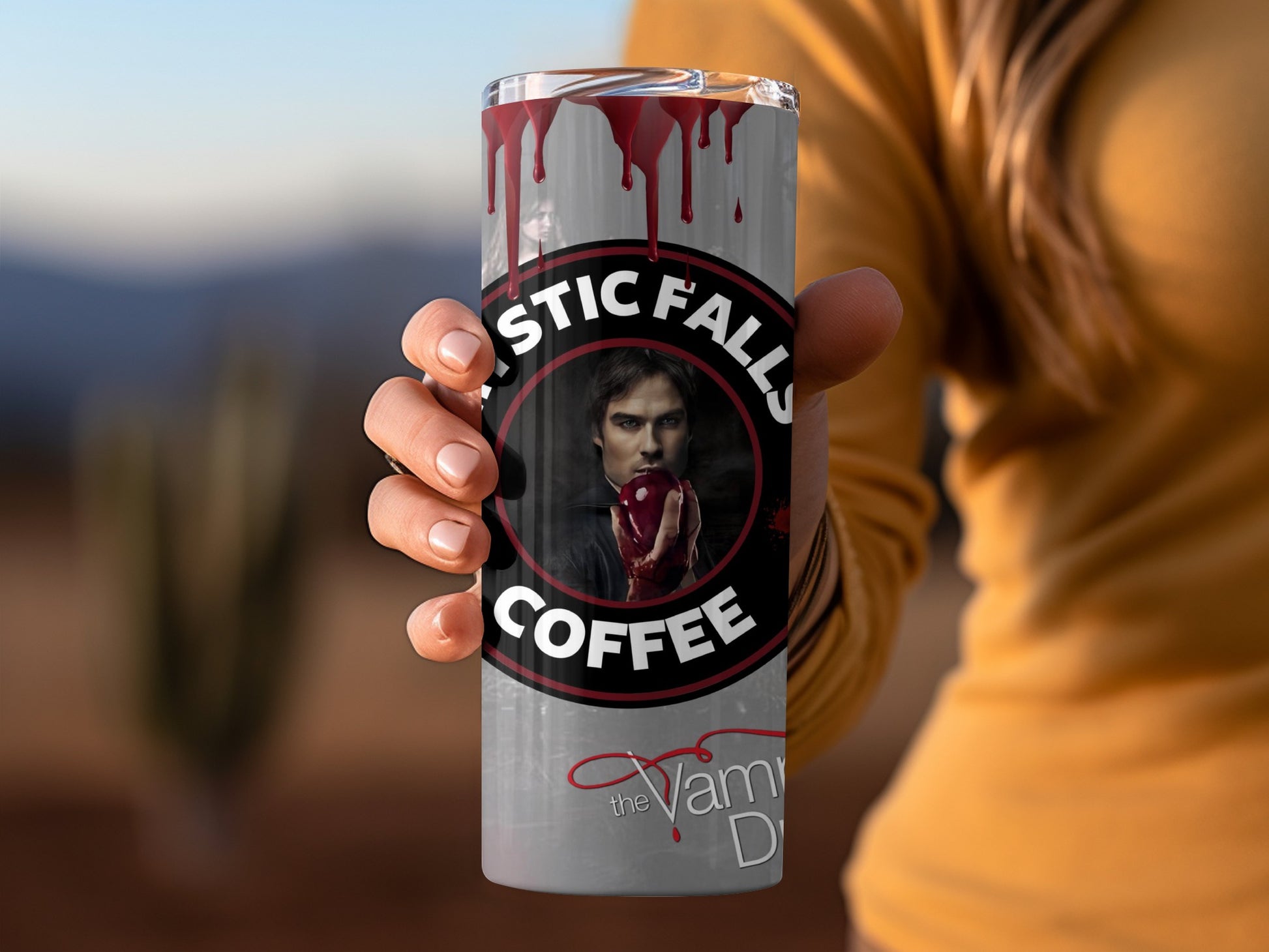 Mystic Falls Coffee the Vampire Diaries Tumbler