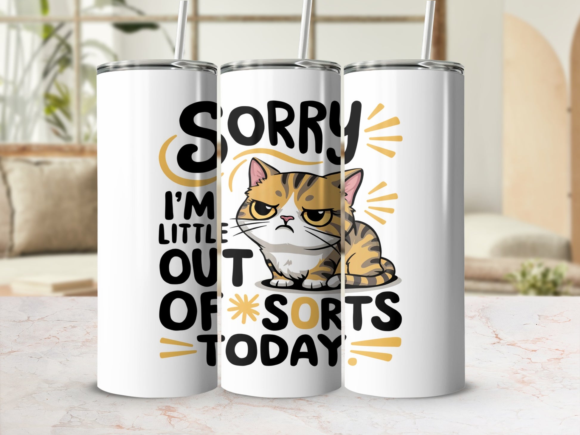 Sorry, I'm a little out of sorts today grumpy cat tumbler.