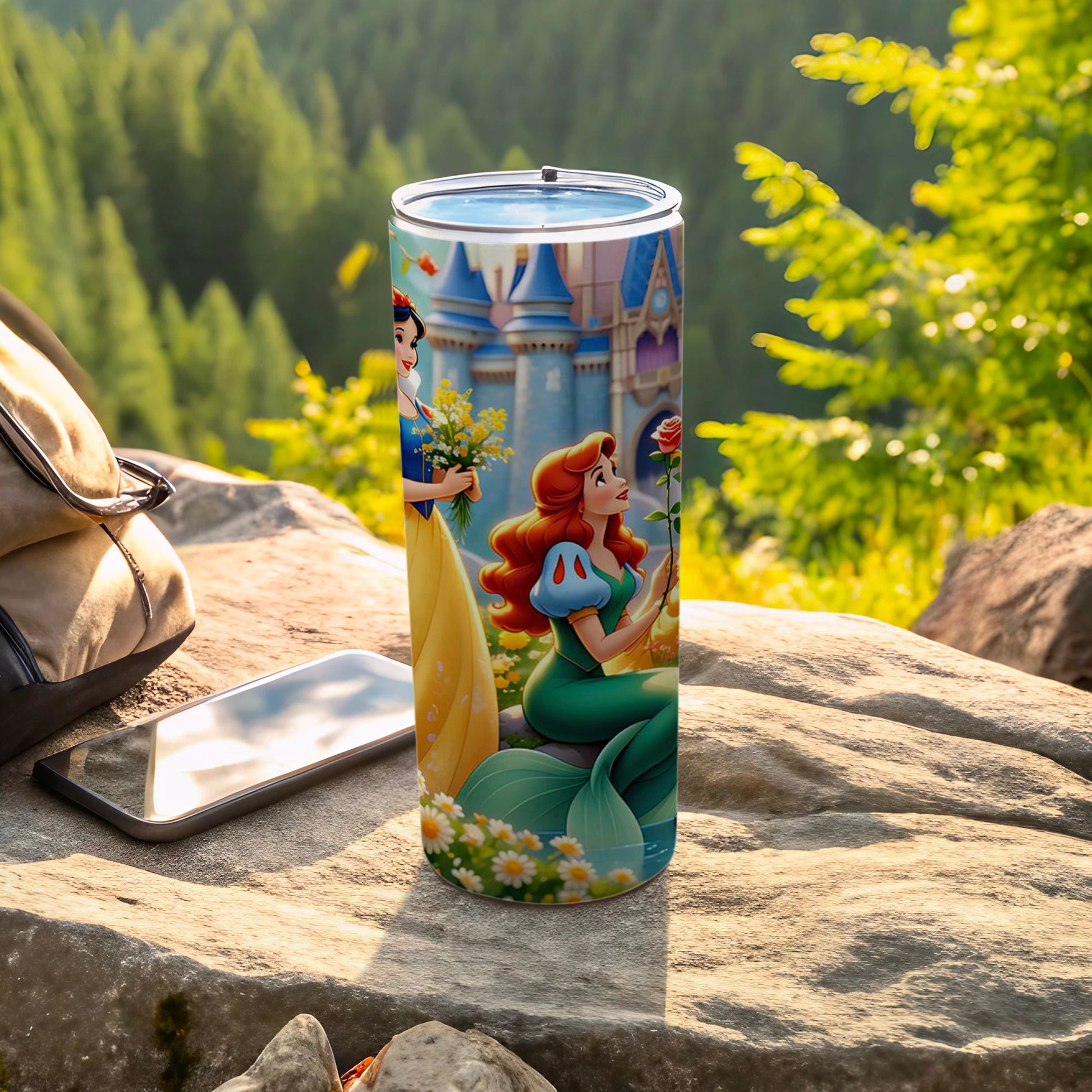 Princesses at Castle Design Insulated Beverage Tumbler