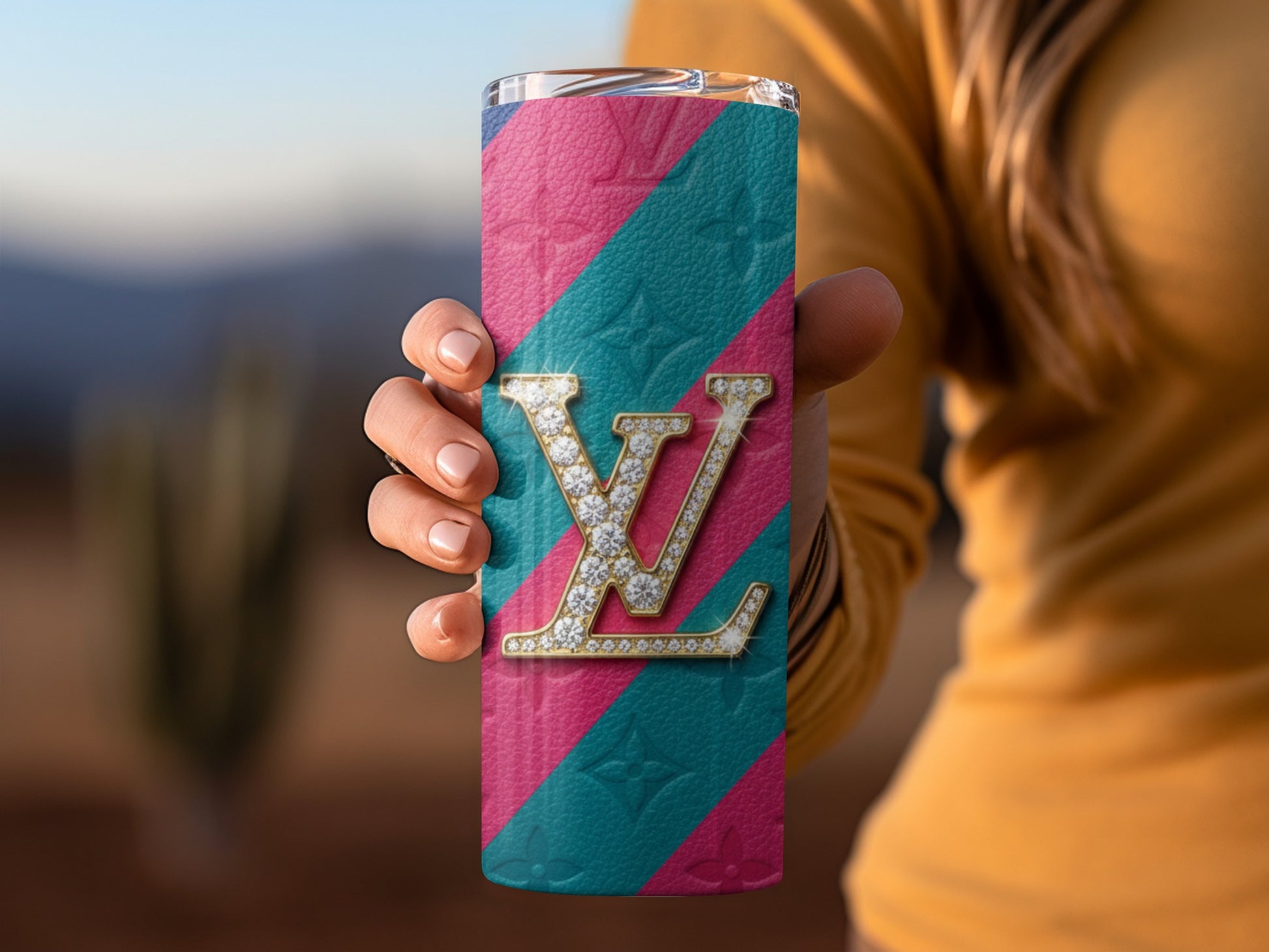 Luxurious Designer Tumbler with Elegant Logo Design