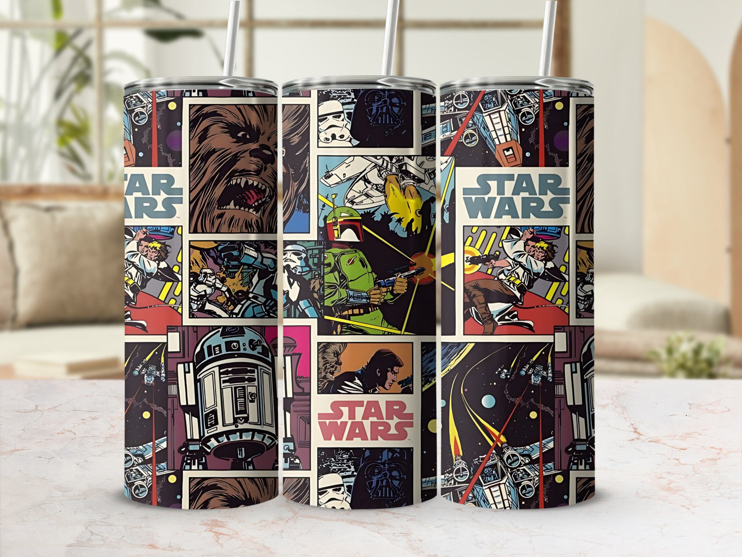 Star Wars Classic Comic Art Characters Tumbler product type