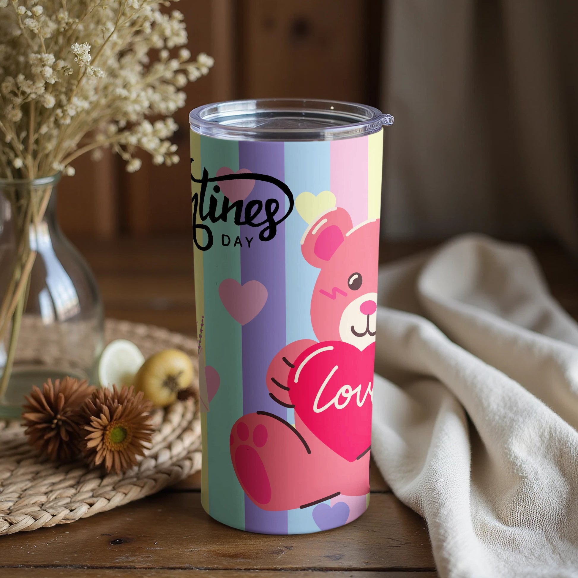 Valentines Day Love Bear Tumbler Valentine's Day Gift