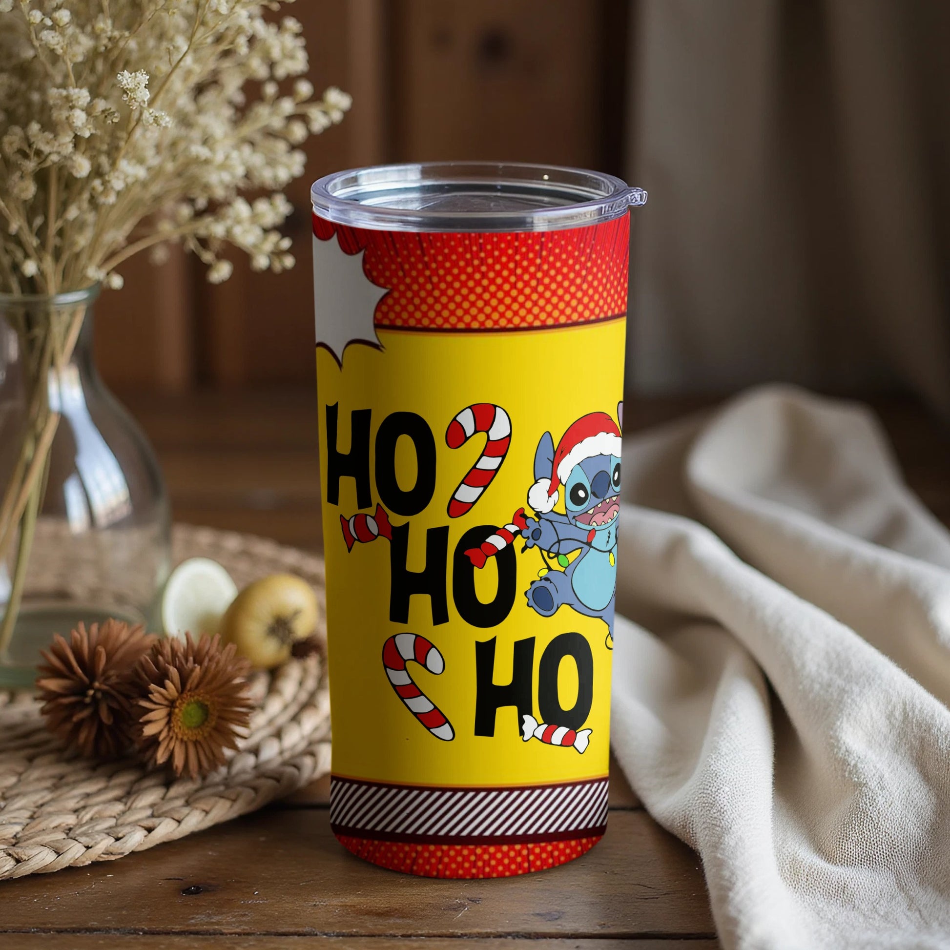 Ho Ho Ho Christmas Santa Cartoon Tumbler Cup