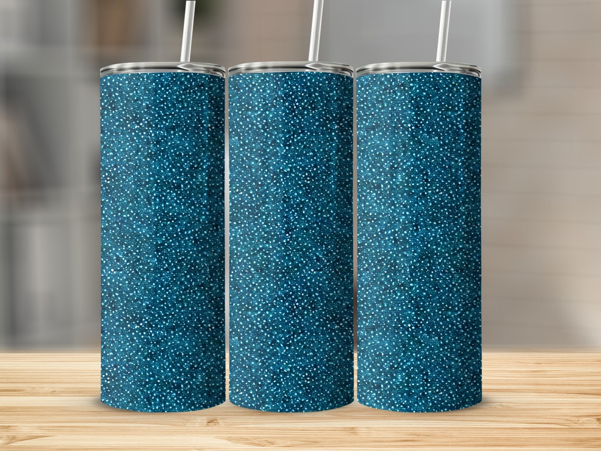 Sparkling Deep Blue Insulated Travel Tumbler