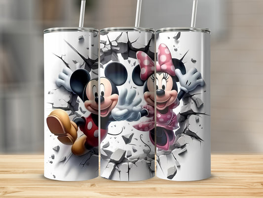 Animated Characters Breaking Through Wall Design Tumbler