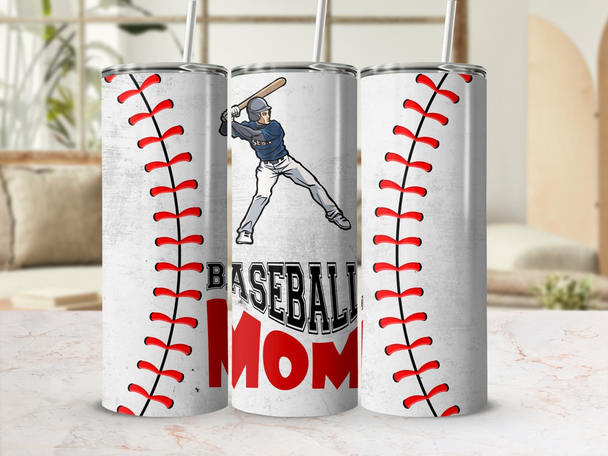 Baseball Mom Sports-Themed Tumbler for Baseball Fans