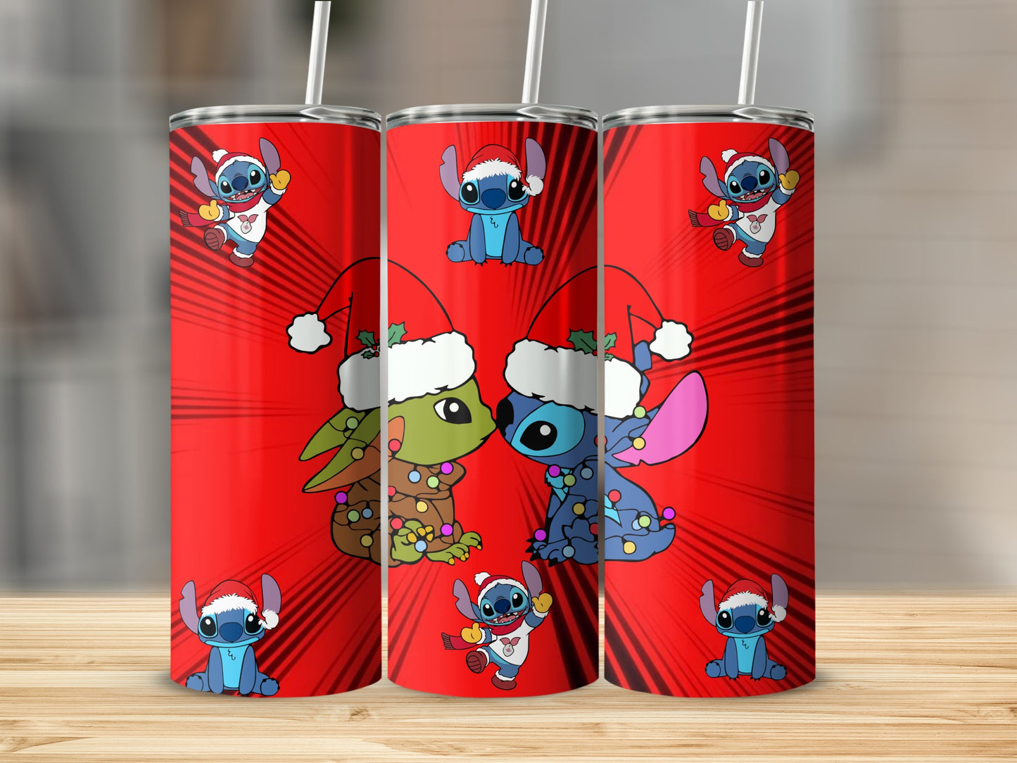 Christmas Cartoon Characters Holiday Design Tumbler