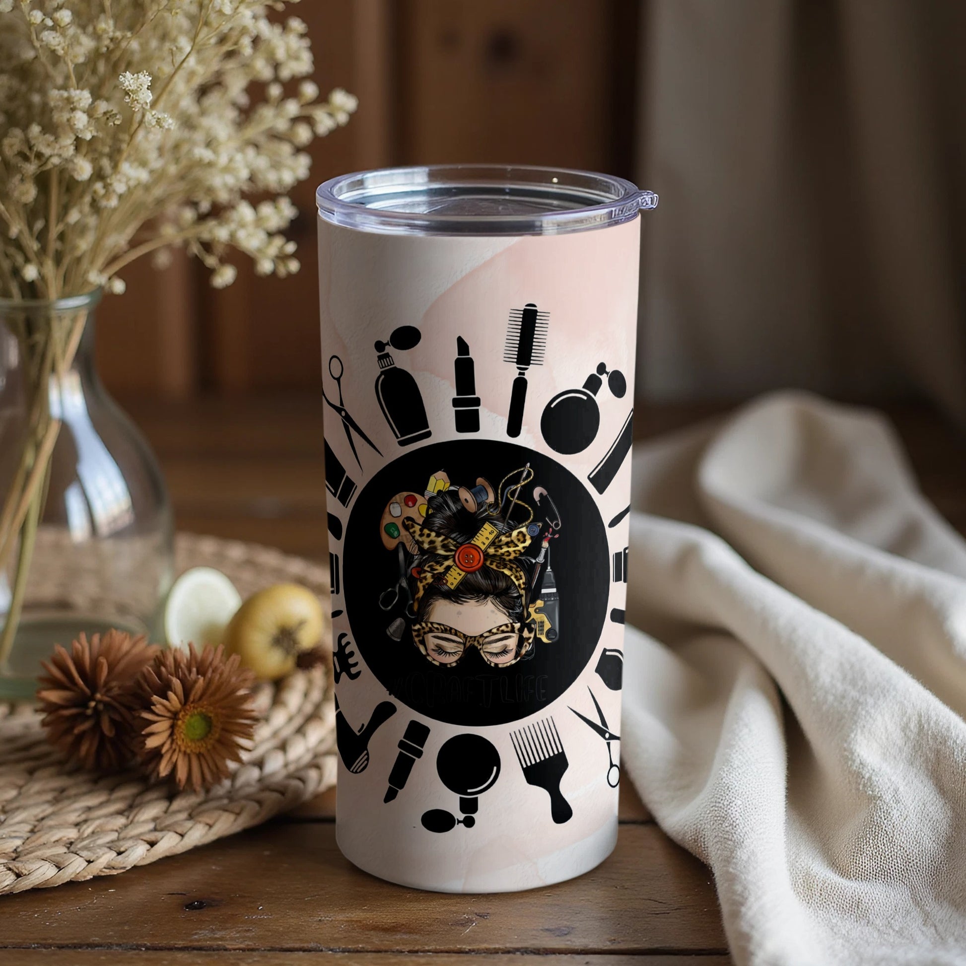 Stylish Hair Salon Design Tumbler for Drink Lovers