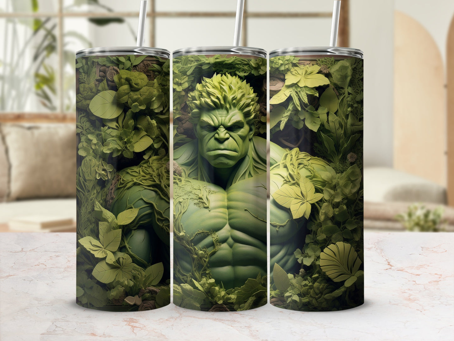 Green Hulk Nature Blend Design Stainless Steel Tumbler