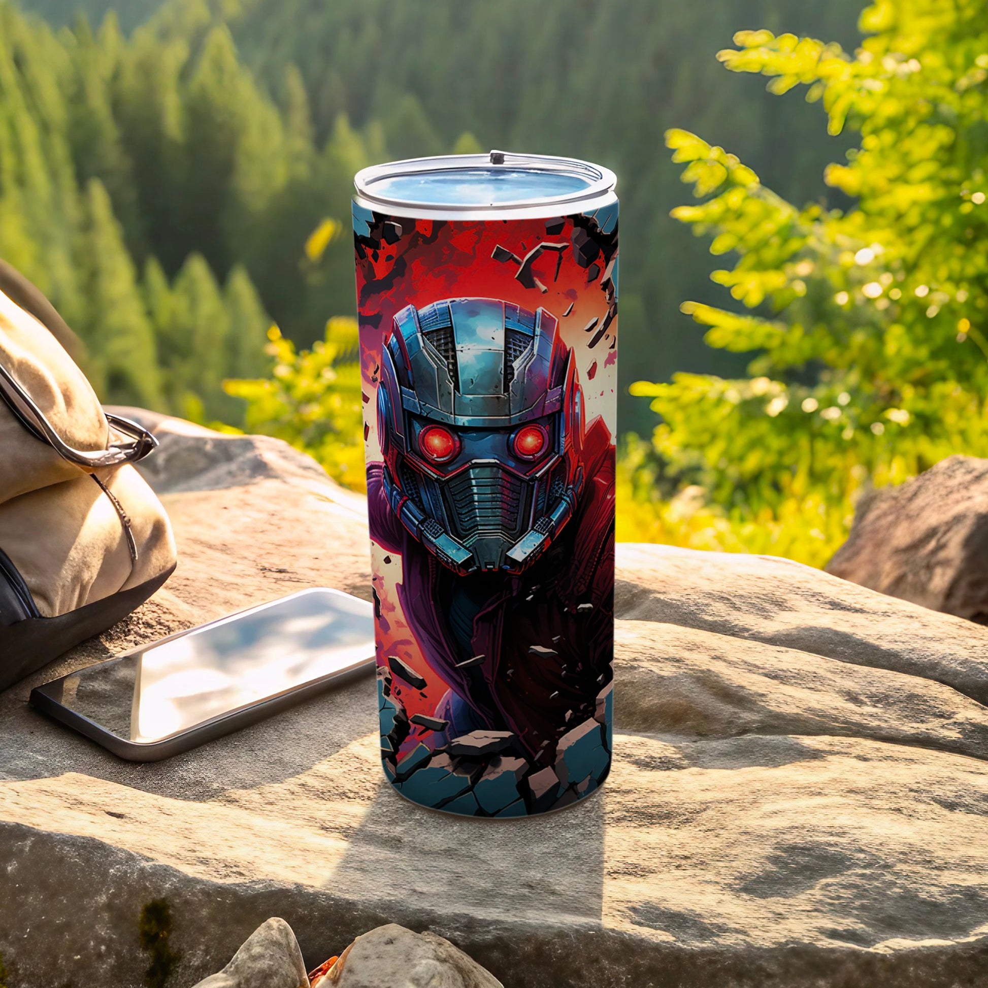 Sci-Fi Robot Design Tumbler for Outdoor Adventures