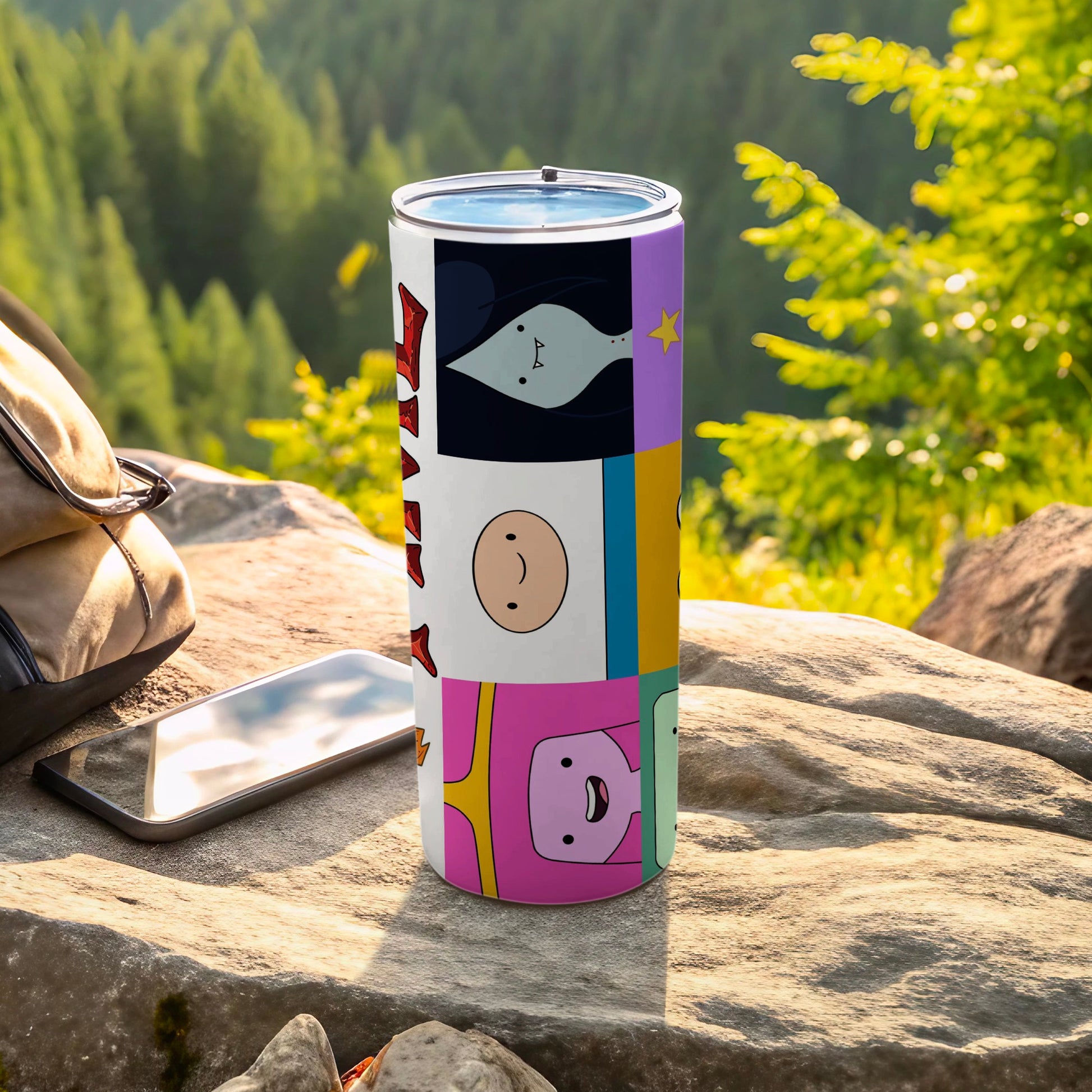 Colorful Cartoon Characters Travel Tumbler Cup