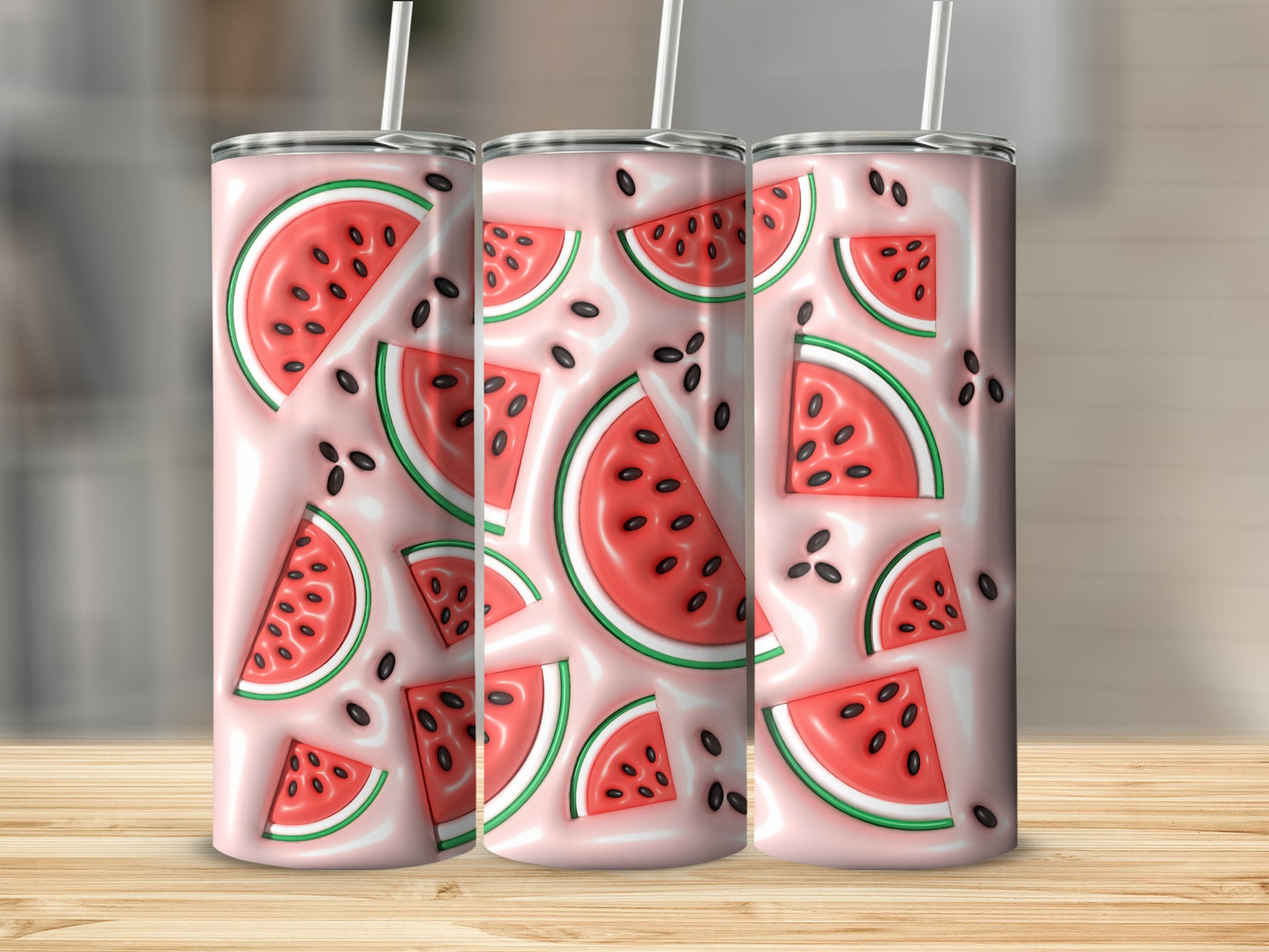 Fun Watermelon Slices Design Tall Drink Tumblers