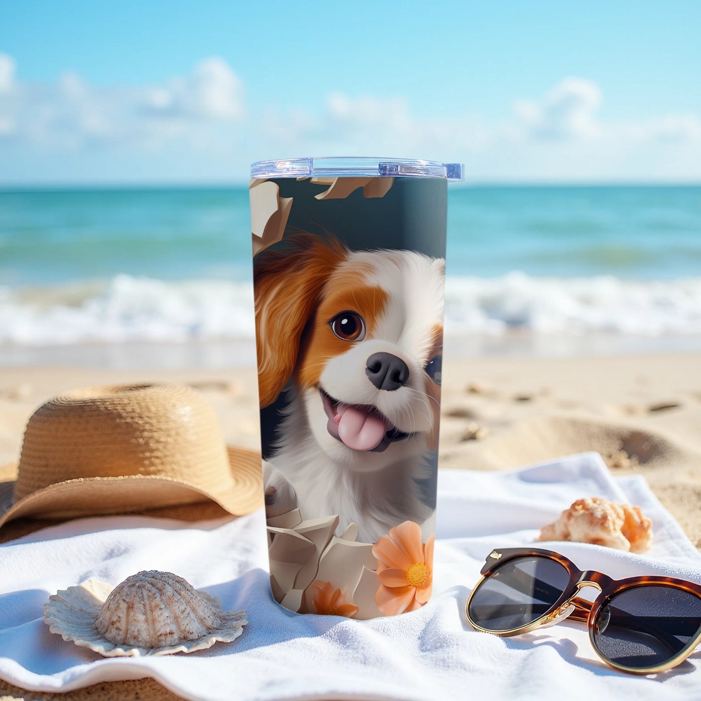 Adorable Happy Puppy Beach Tumbler Drink Container Product Type
Puppy
Dog
Cavalier
Cute Dog
Happy Puppy
Beach Tumbler
Ocean Vibes
Summer Drinkware
Vacation Theme
Drinkware
Insulated Tumbler
Pet Lover
Dog Design
Animal Art
Canine
Travel Mug
Gift Idea
Beach Day
Puppy Portrait
Beverage Holder