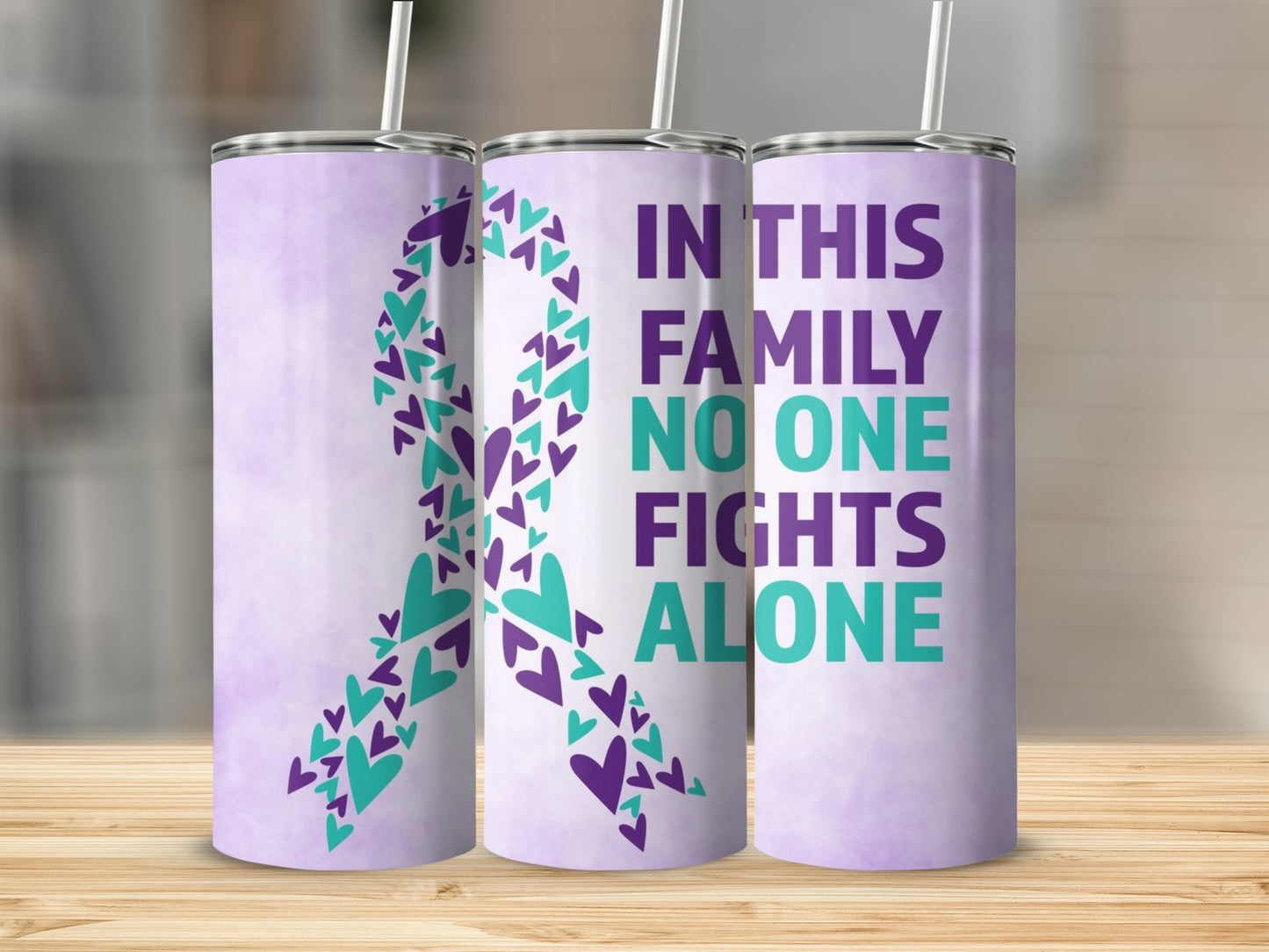 In This Family No One Fights Alone Tumbler