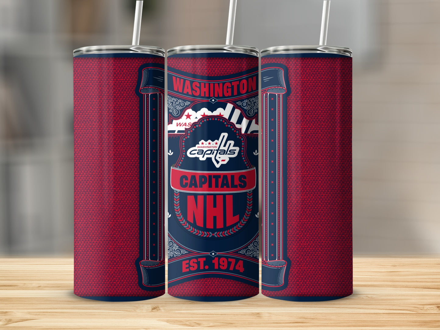 Washington Capitals NHL Est. 1974 Team Logo Design Tumbler