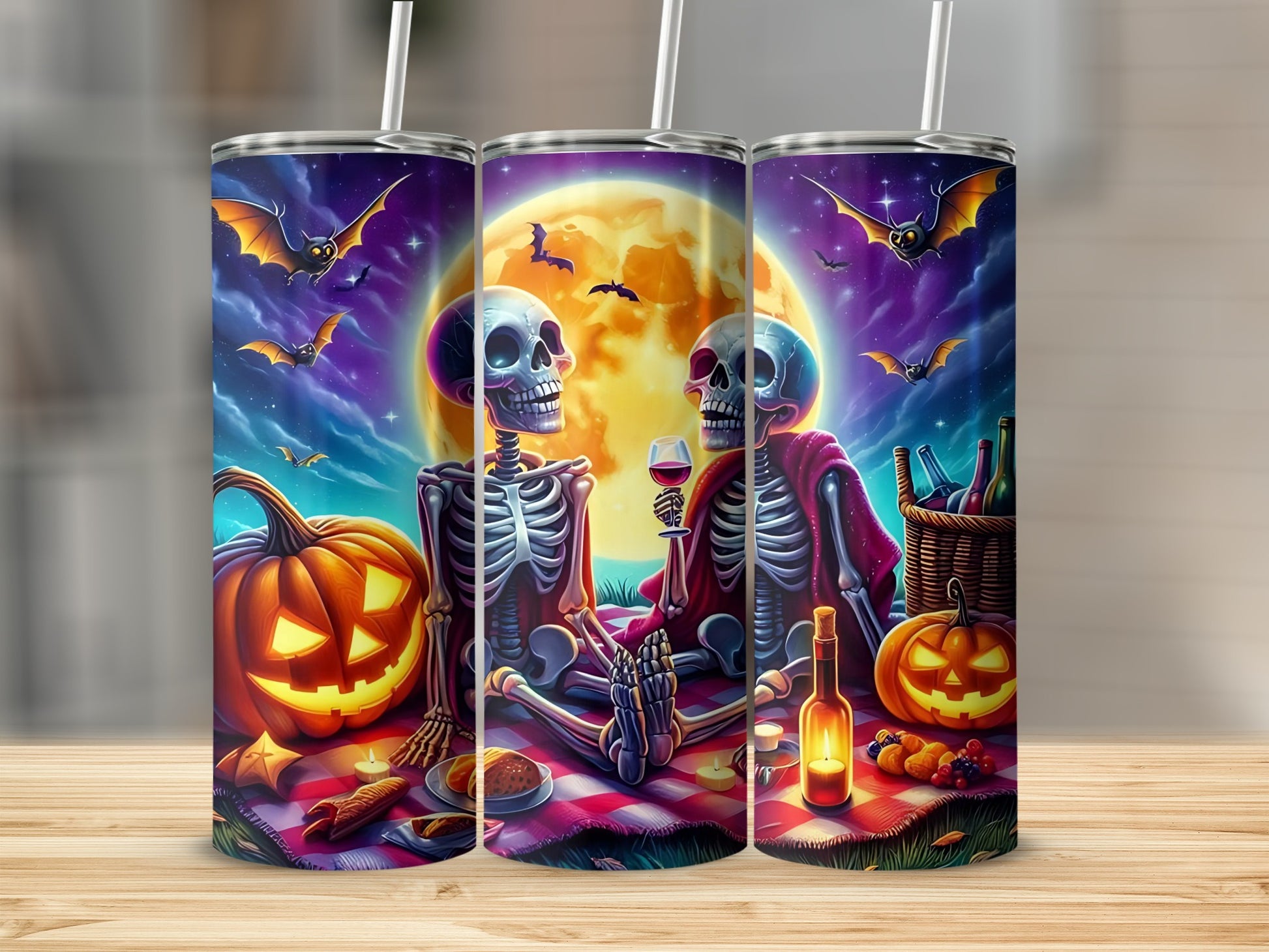 Spooky Skeletons Halloween Themed Tumbler  product type