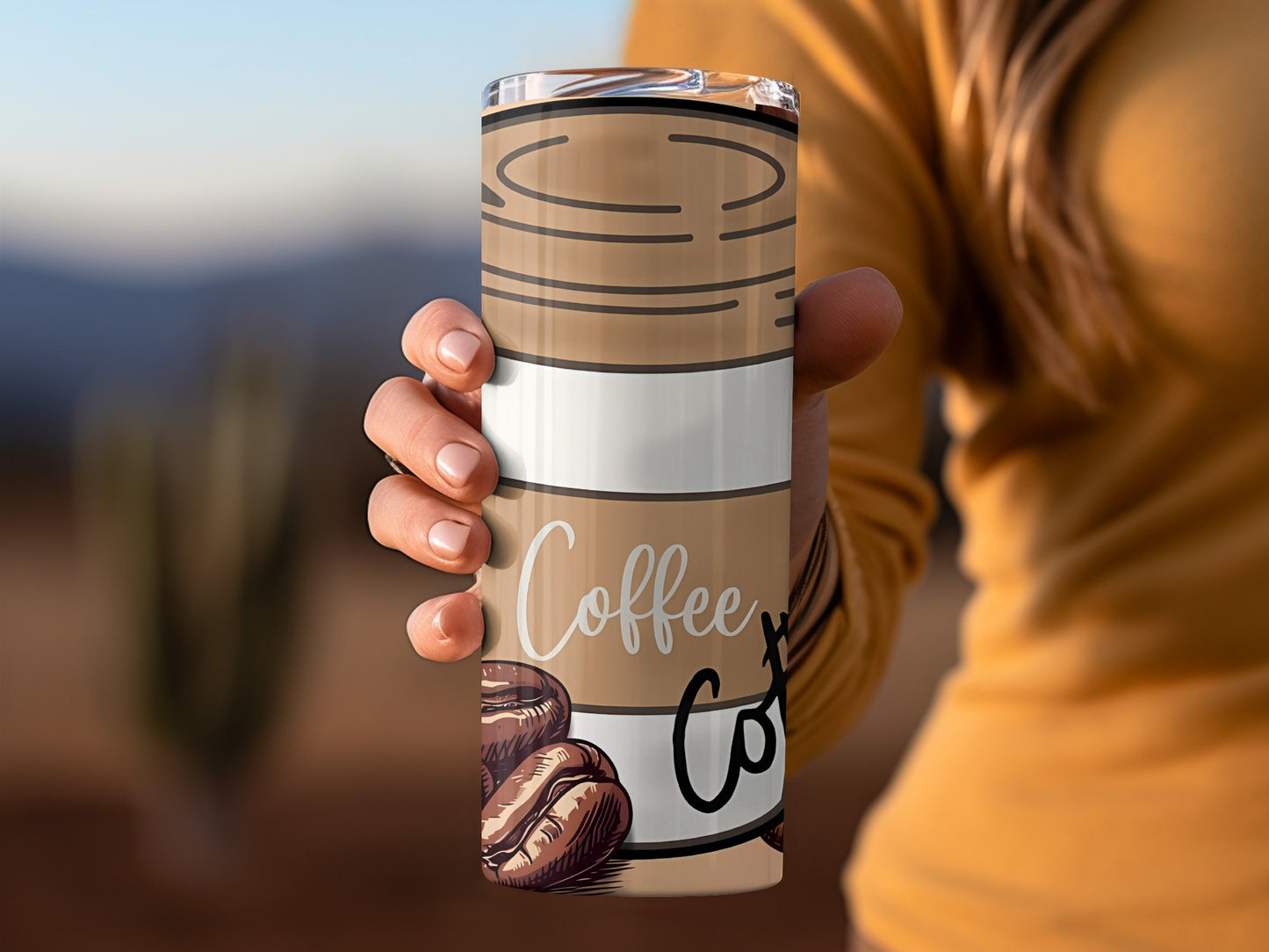 Coffee Lover Design Insulated Travel Tumbler Cup