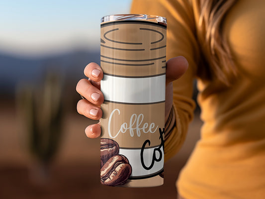 Coffee Lover Design Insulated Travel Tumbler Cup