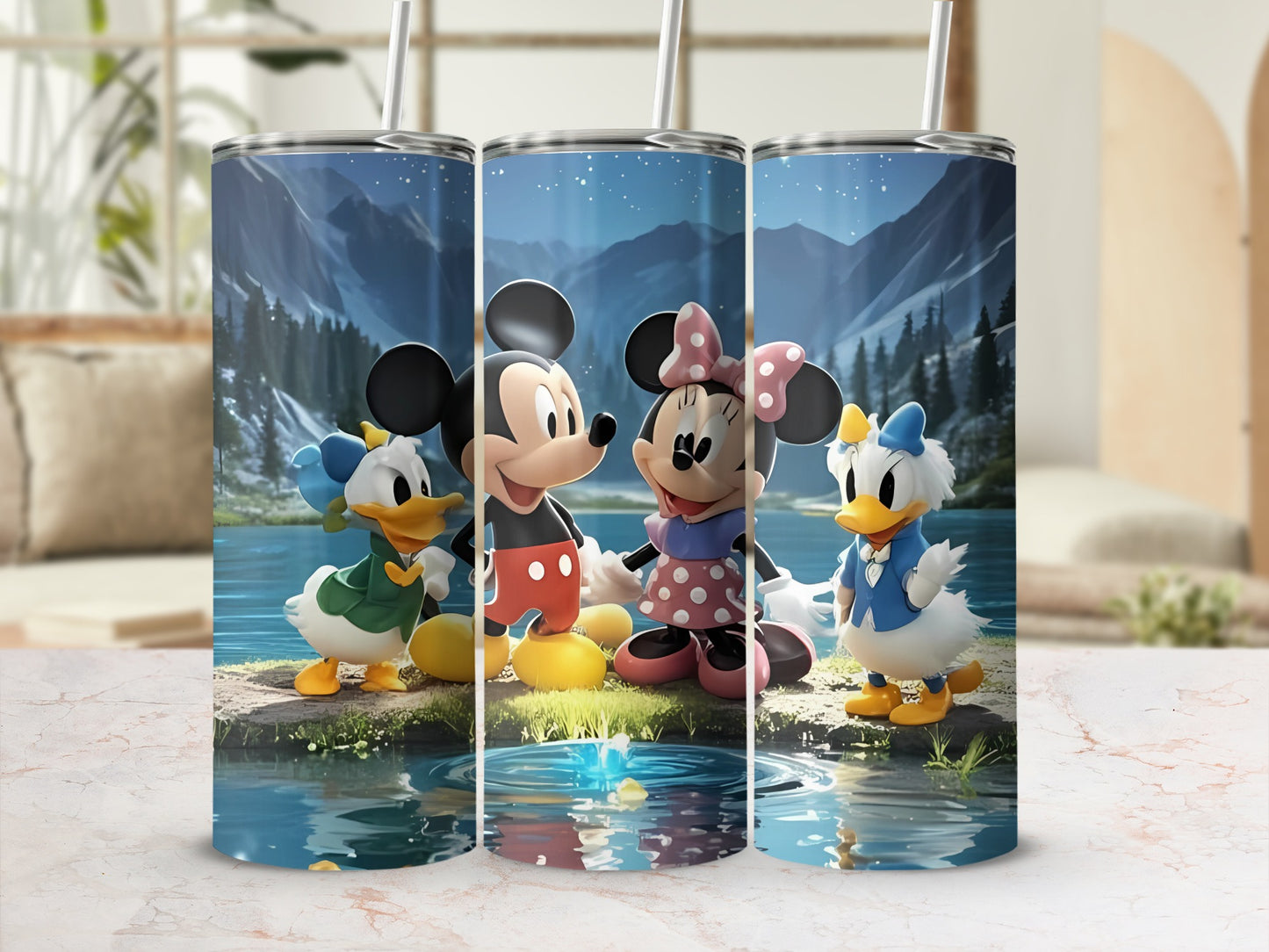 Mickey Minnie Donald Duck Lakeside Tumbler Cup