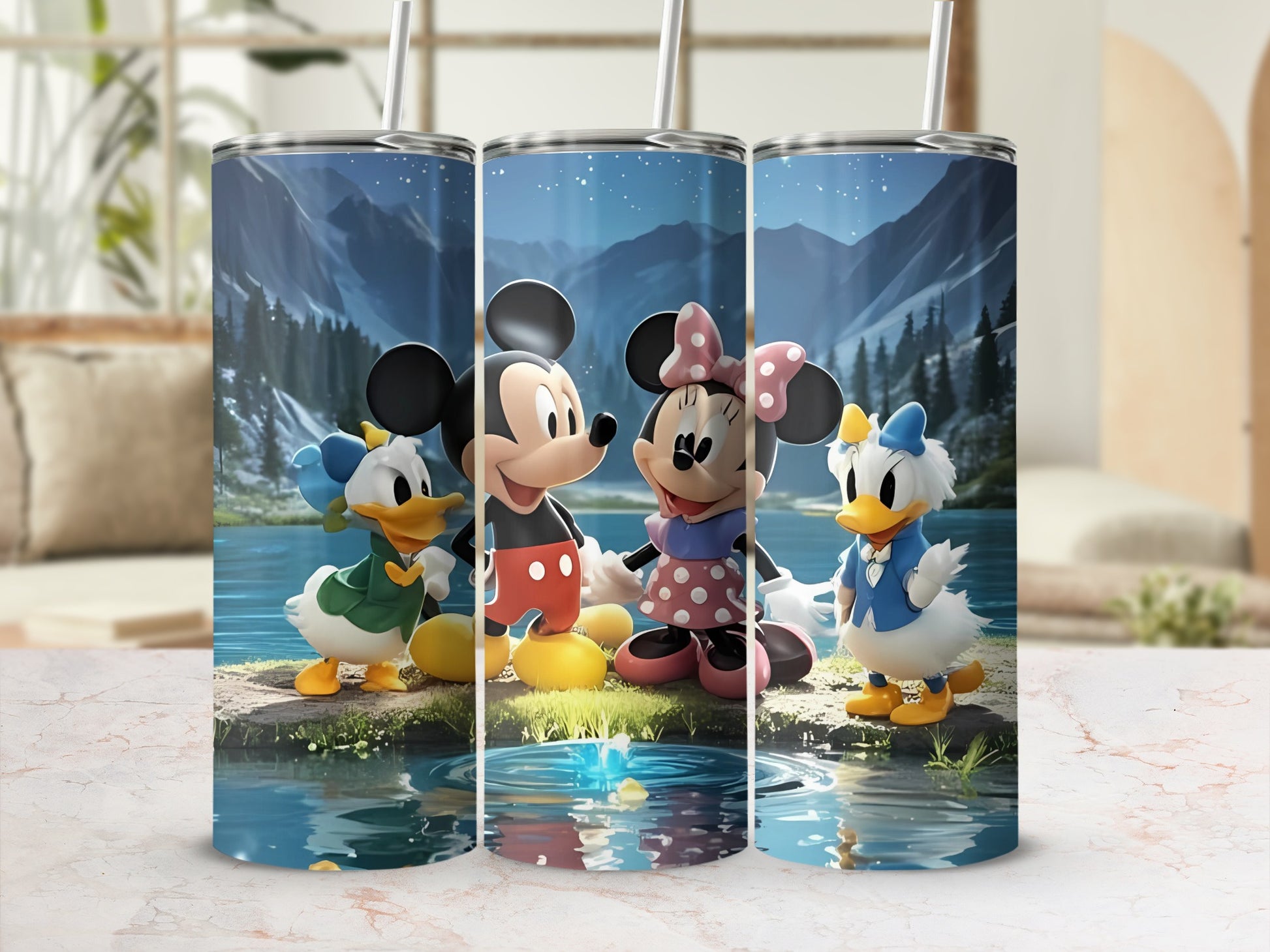 Mickey Minnie Donald Duck Lakeside Tumbler Cup