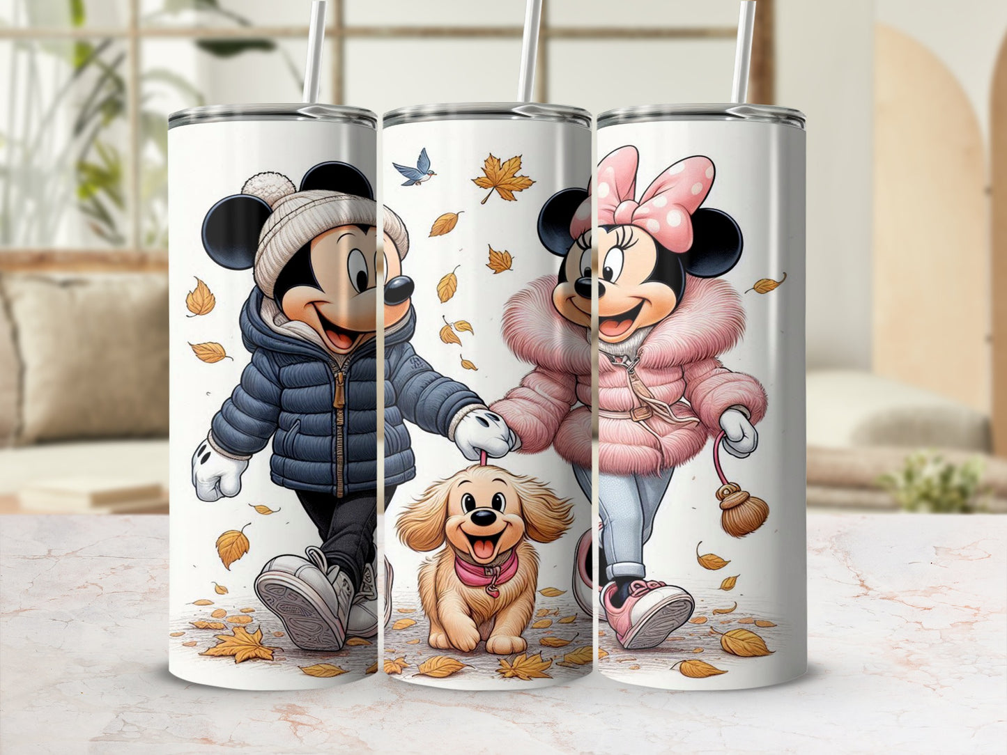 Cute Cartoon Characters With Dog Design Tumbler