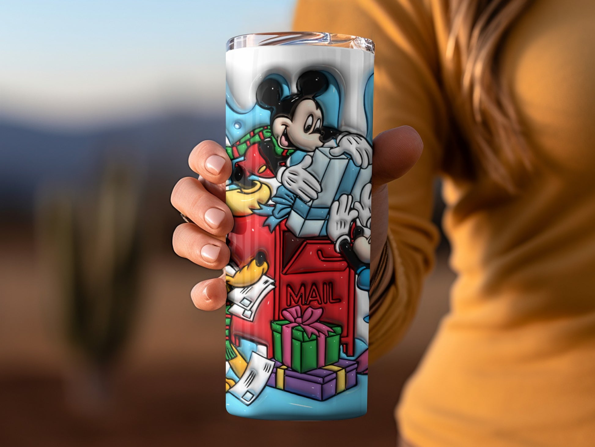 Colorful Cartoon Character Mailbox Themed Tumbler