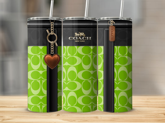Stylish Green Coach New York Patterned Tumbler
