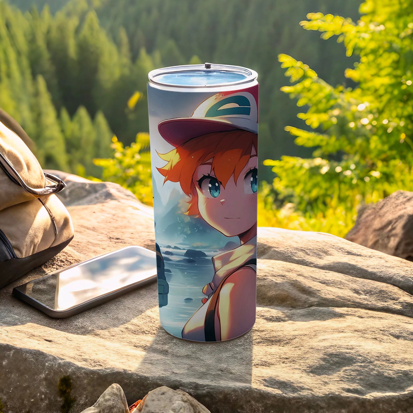 Anime Character Tumbler with Scenic Background Design
