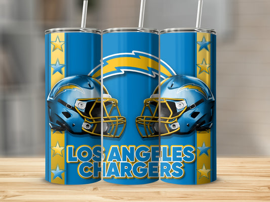 Chargers Helmets and Team Name Graphic Design Tumblers