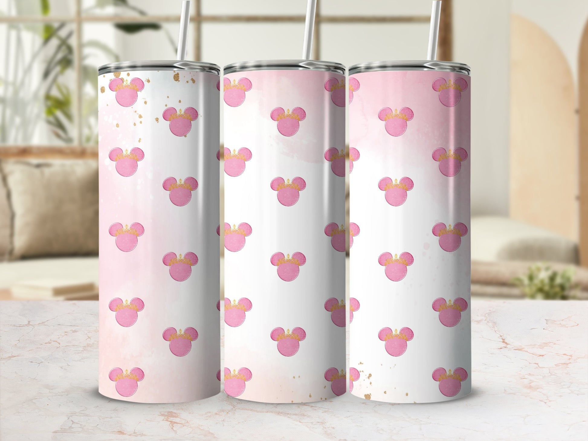 Pink Mouse Ear Custom Design Tumbler for Everyday Use