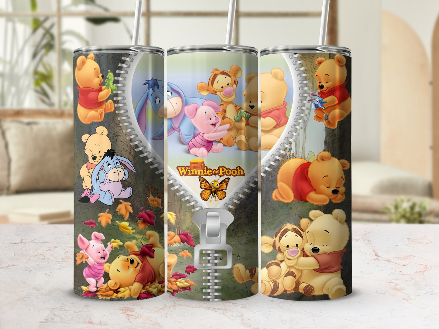 Winnie the Pooh Characters Design Tumbler
