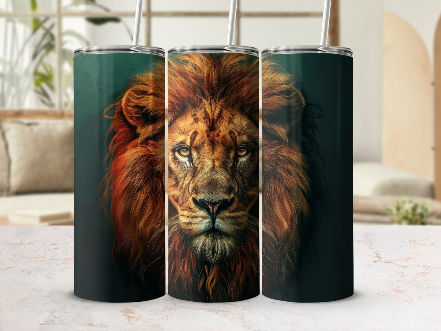 Majestic Lion Face Intense Gaze Tumbler product type
