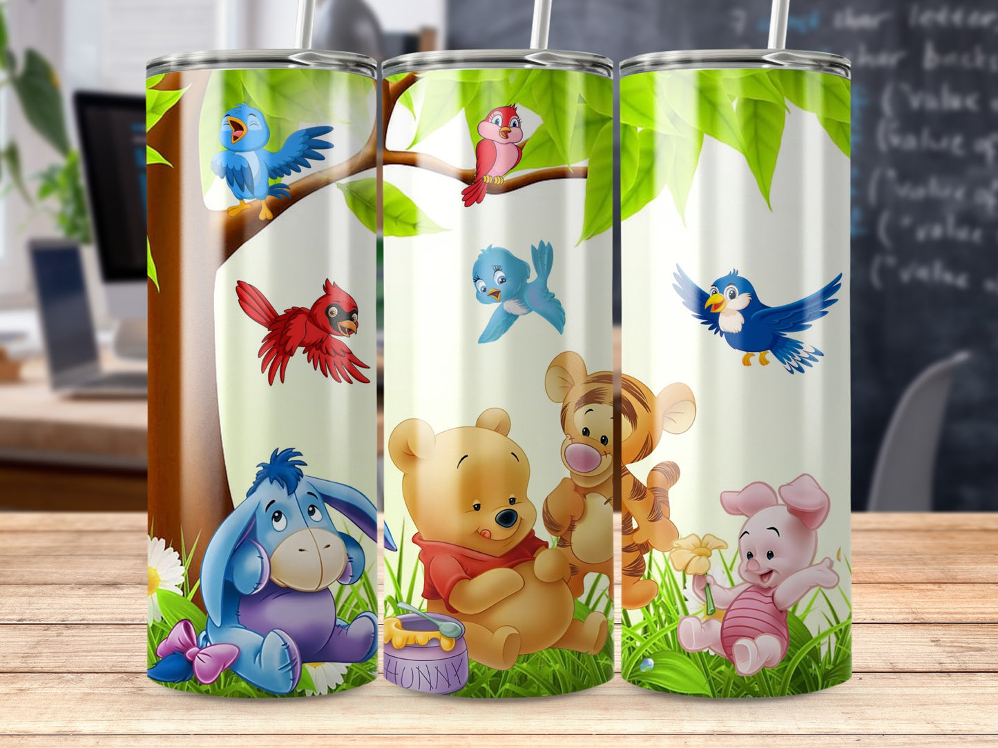 Cute Cartoon Animal Character Themed Tumbler Set