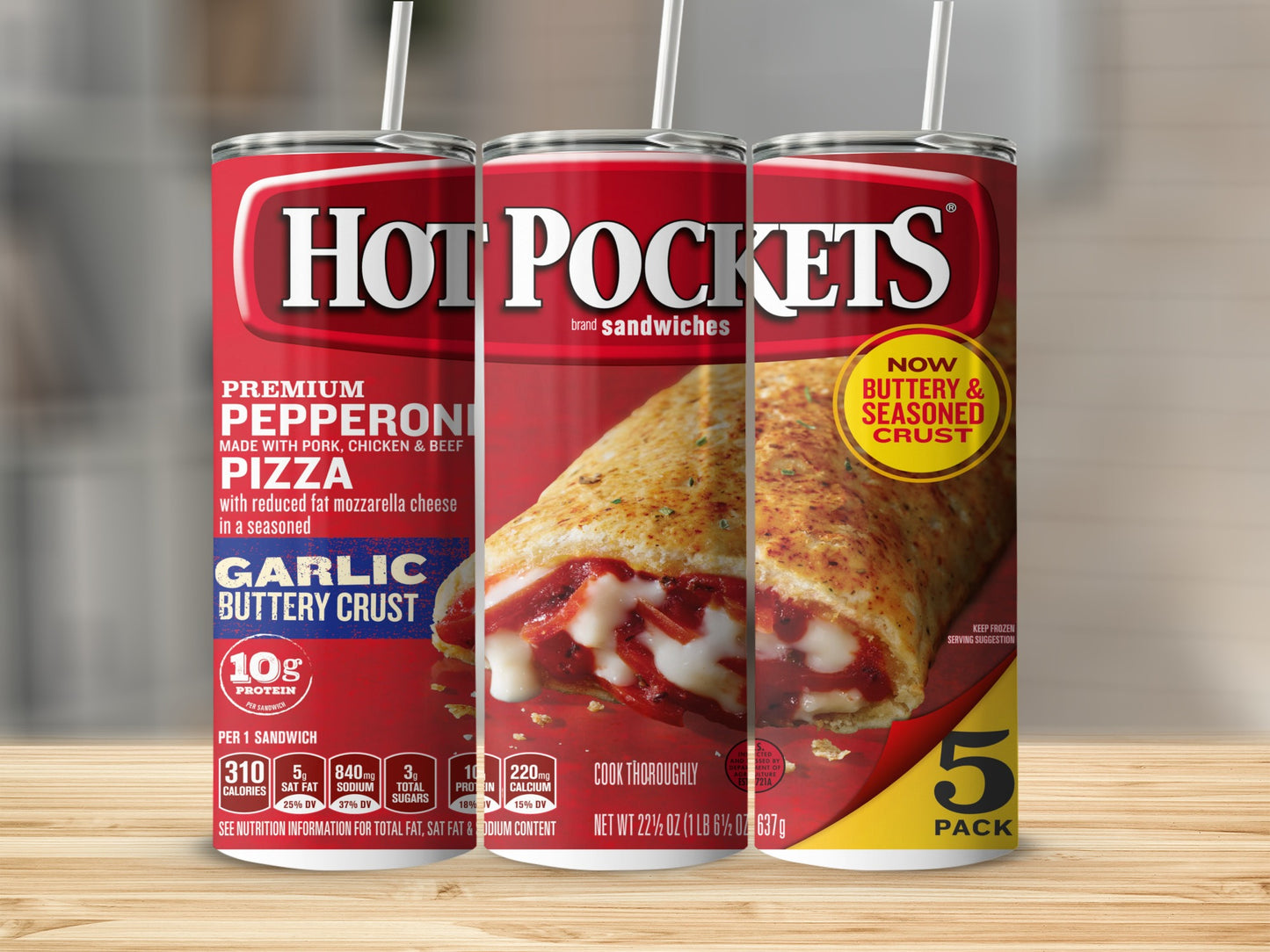 HOT POCKETS PREMIUM PEPPERONI PIZZA 5 PACK 637g product type